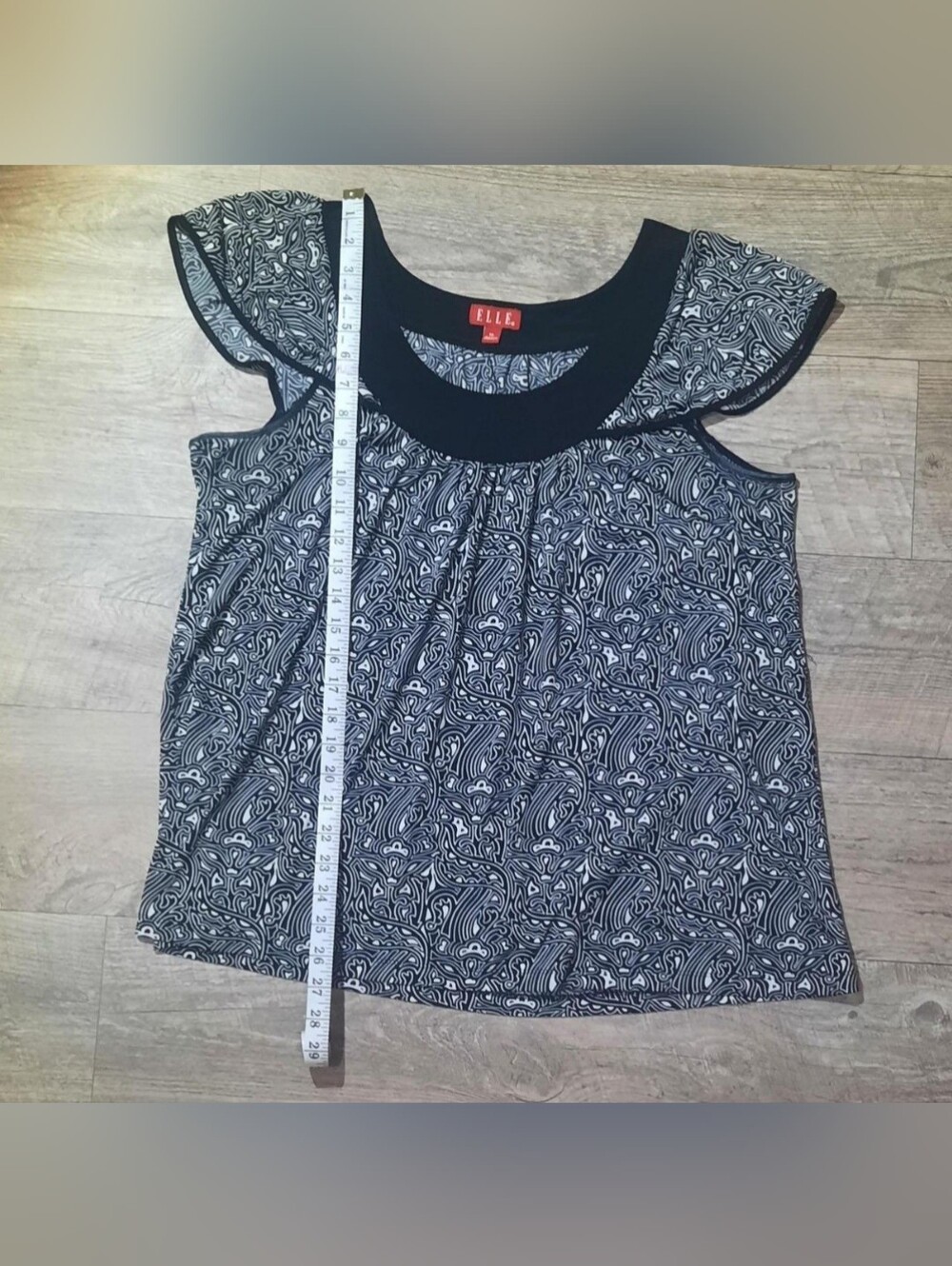 Vintage ELLE Flutter Sleeve Top - Picture 5 of 5